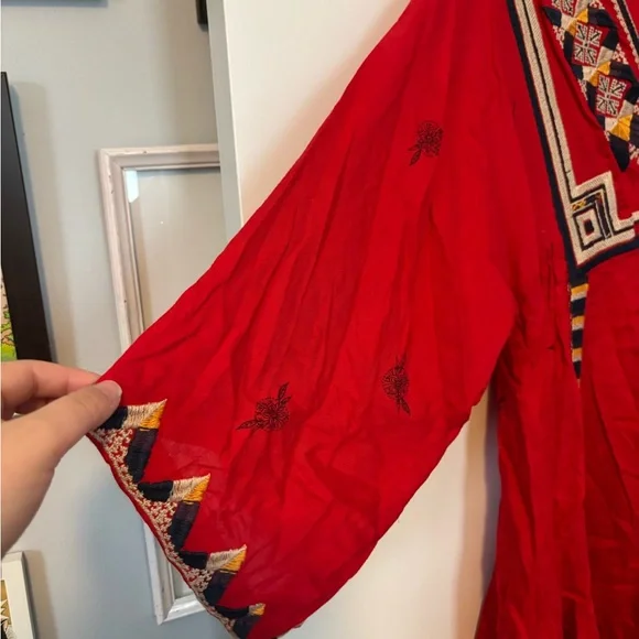 Free People Scarlet Embroidered Tunic Dress - Picture 4 of 5